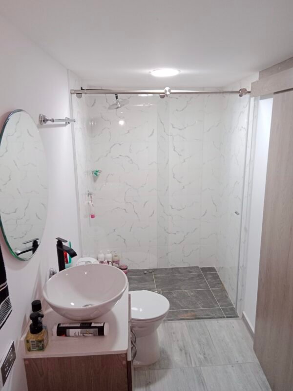 cabina de baño sistema deslizante
