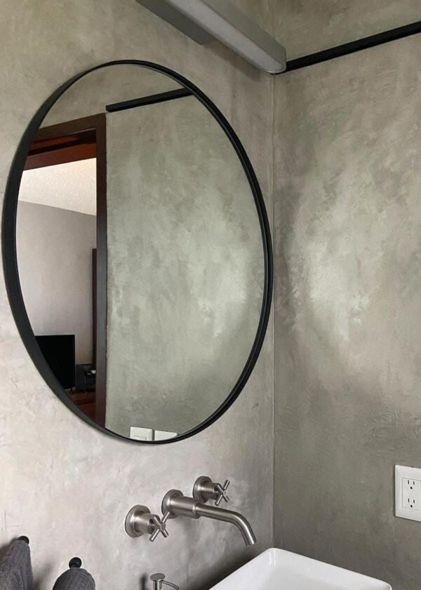 Espejo diámetro platinado