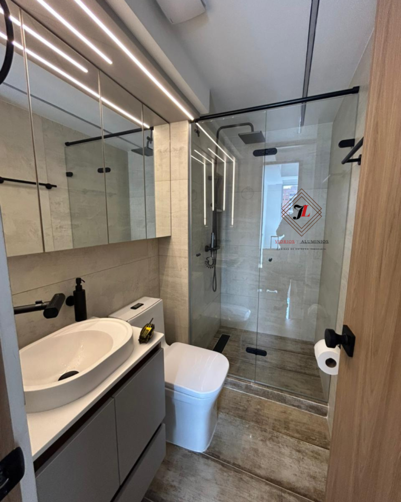 cabina de baño acordeon