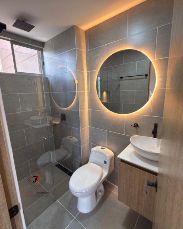 Espejo Diámetro decorativo con luz led