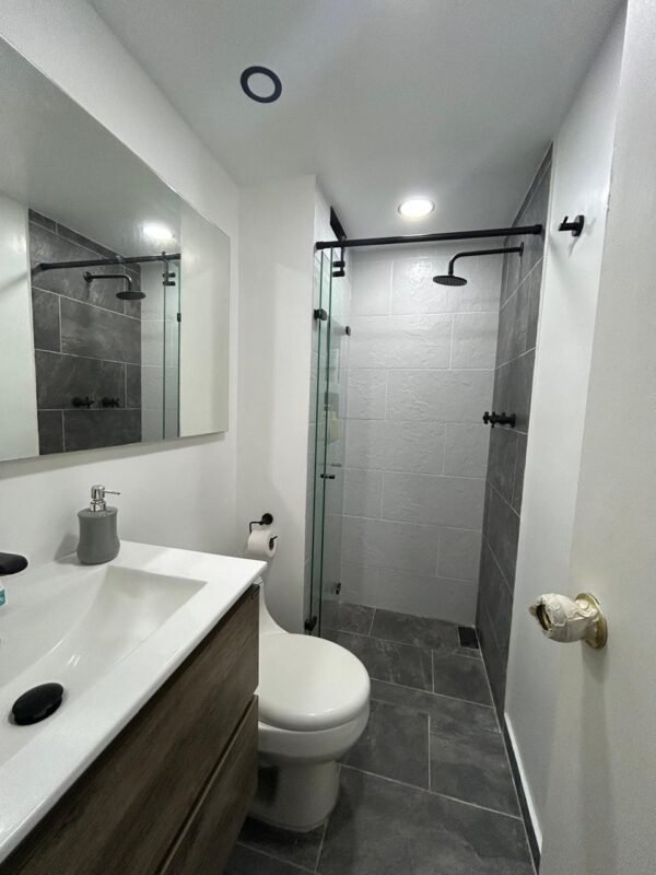 Cabina de baño sistema acordeon