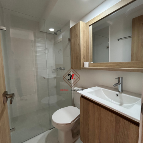 cabina de baño sistema batiente