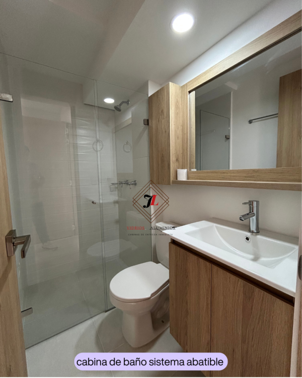 cabina de baño sistema batiente